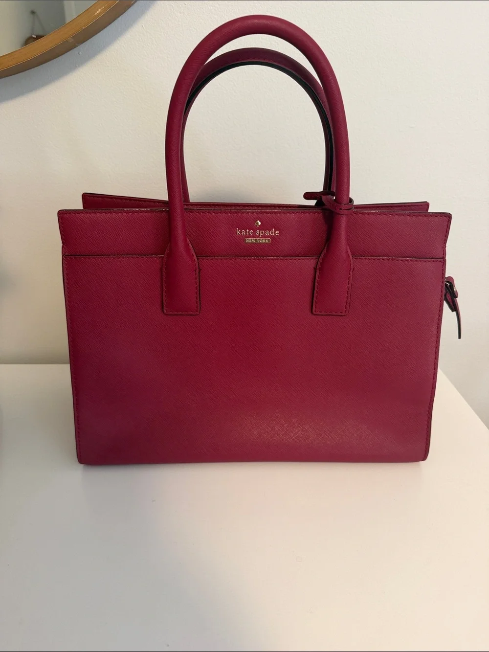 kate spade Structured Satchel in Deep Berry